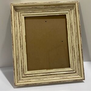 Distressed White Wood Picture Frame 8x10 Photo Rustic Farmhouse Cottage Cream